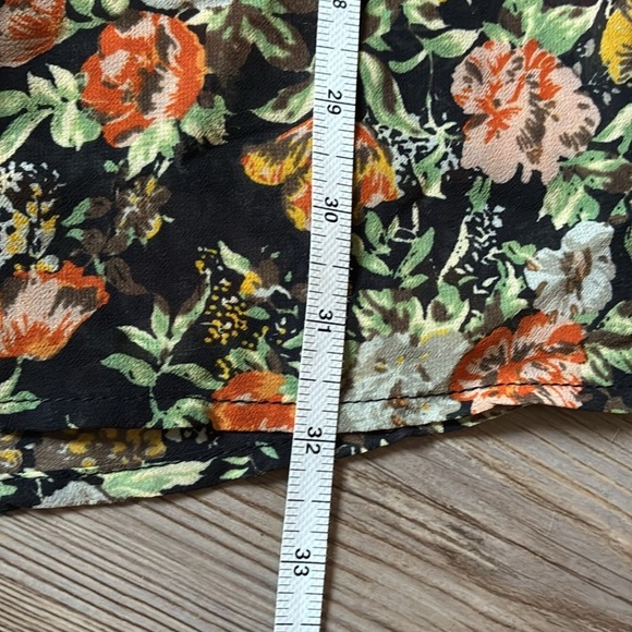 Knot Sisters Sheer long sleeved dress Floral print Size S Black High neck NEW - Picture 8 of 9